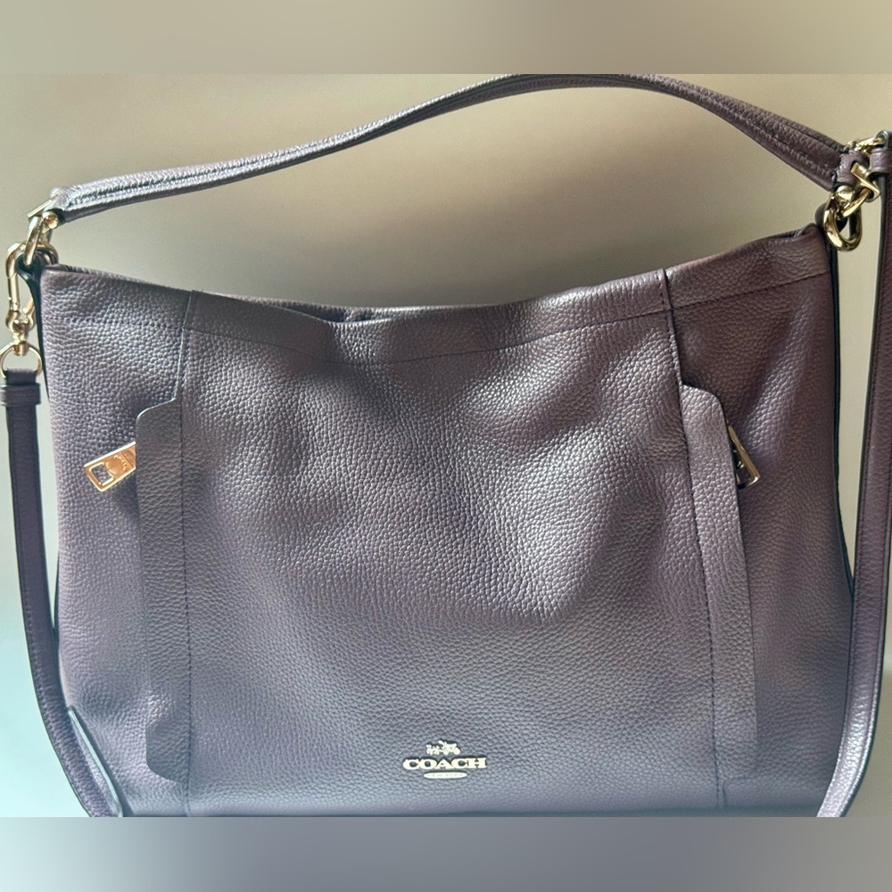 Coach Scout Hobo Large Leather  Crossbody Top Handle Shoulder Bag  Lilac